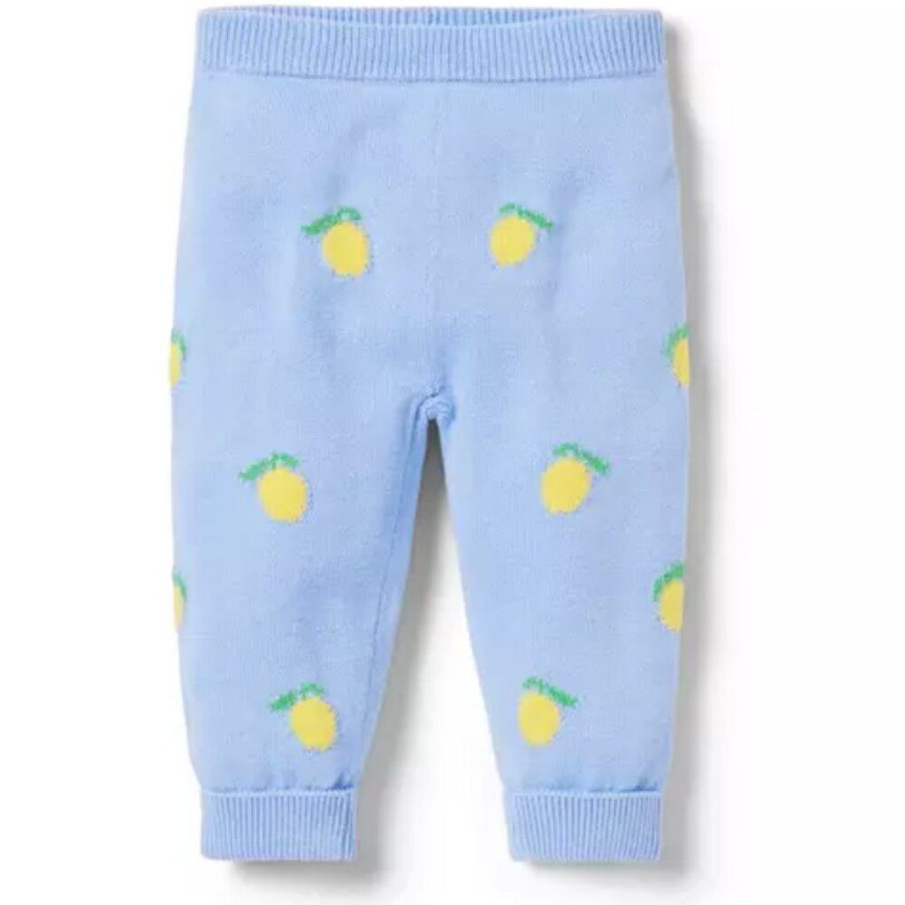 Janie and Jack 100047814 French Blue Baby Lemon Sweater Pant siz 0-3 m